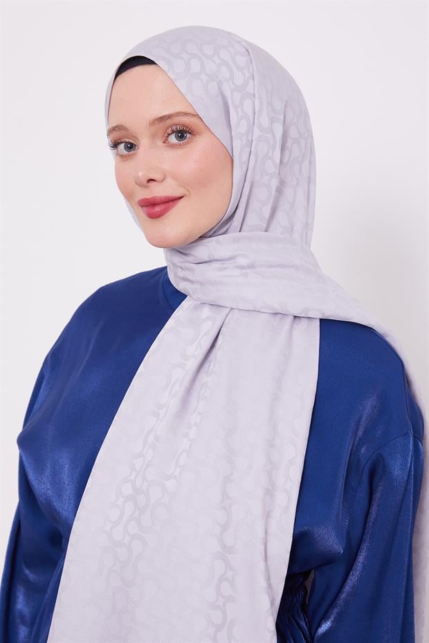 Gümüş S Desen Blue Jakar Şal