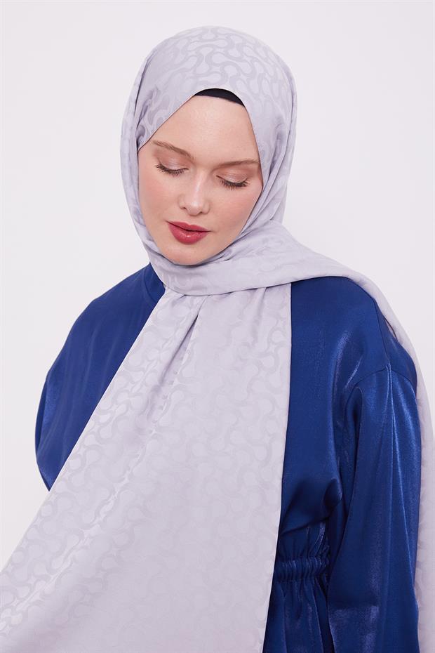 Gümüş S Desen Blue Jakar Şal