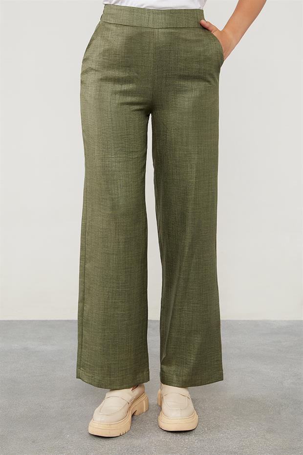 Haki Yakası Taş İşlemeli Ceket Takım