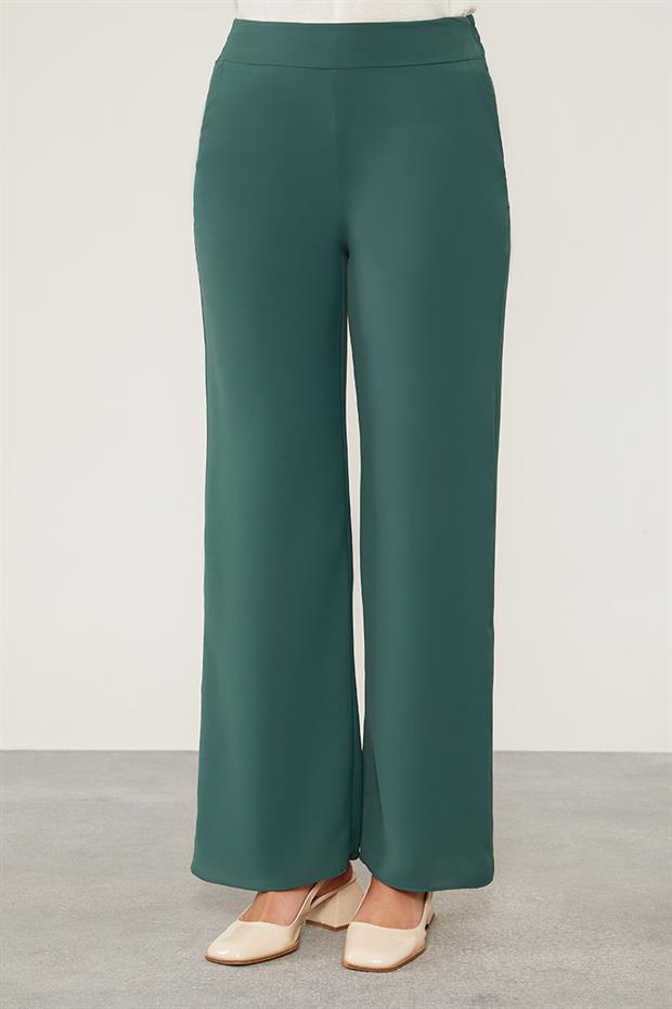 K.Yeşil İnci İşlemeli Şifon İkili Takım