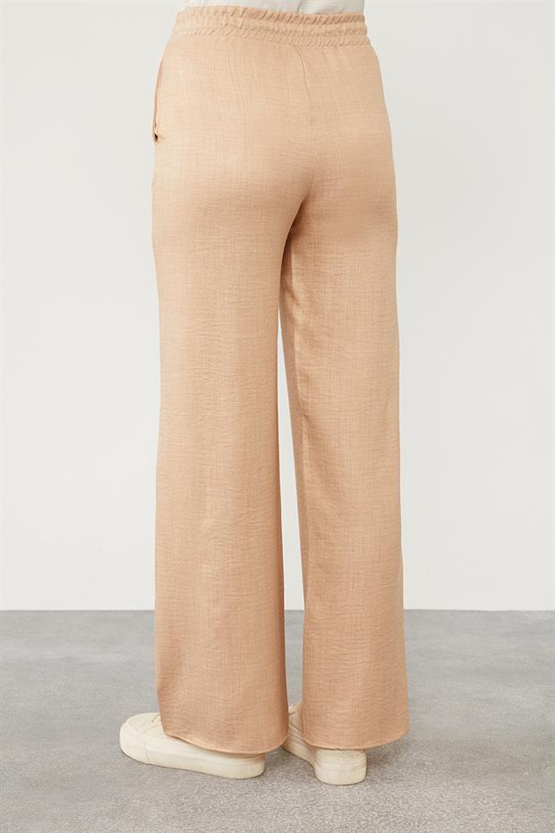 Koyu Taş Belli Lastikli Çizgi Detay Pantolon