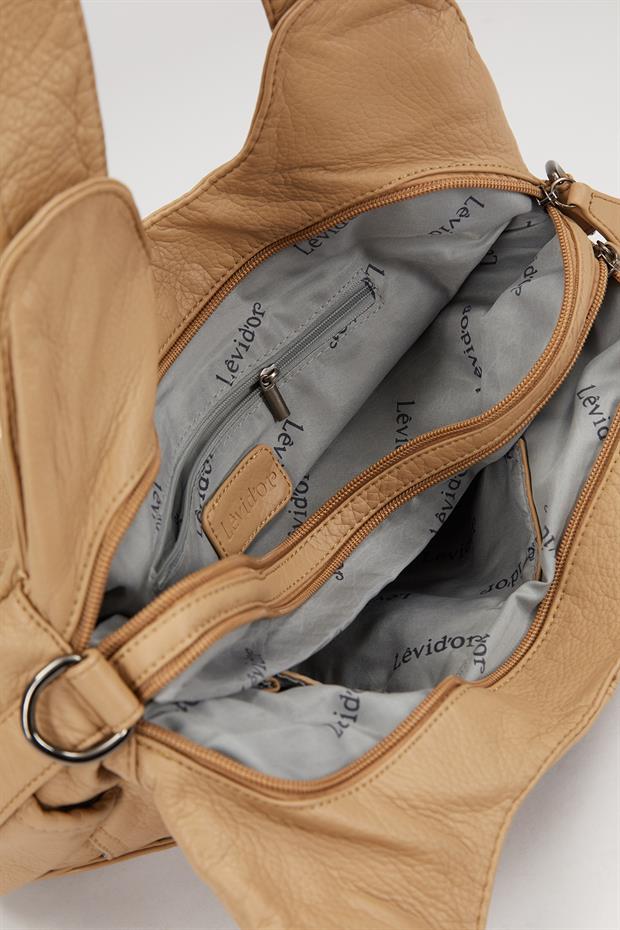 Kahve Metal Detaylı Omuz Çantası