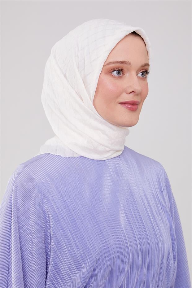 Venüs Kare Eşarp Kırık Beyaz