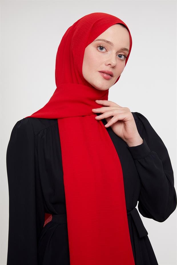 Kırmızı Düz Aerobin Şal
