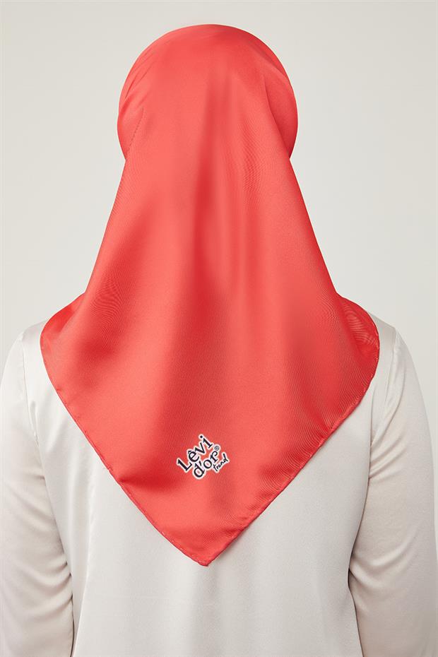 Kırmızı Düz Renk Trend Twil Eşarp