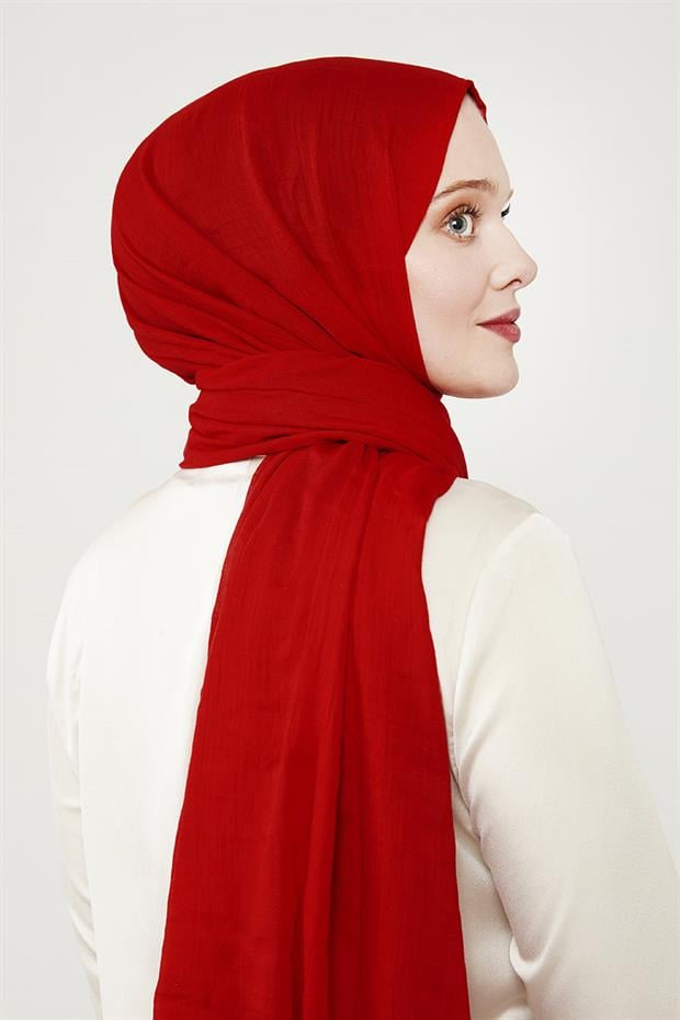 Kırmızı Düz Hawai Şal