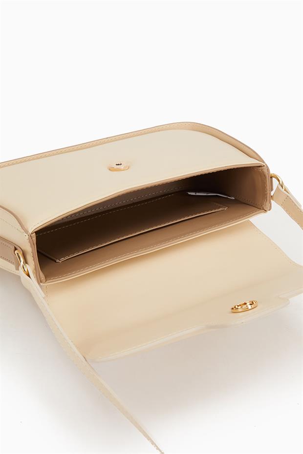 KREM Ayarlanabilir Askılı Omuz Çantası