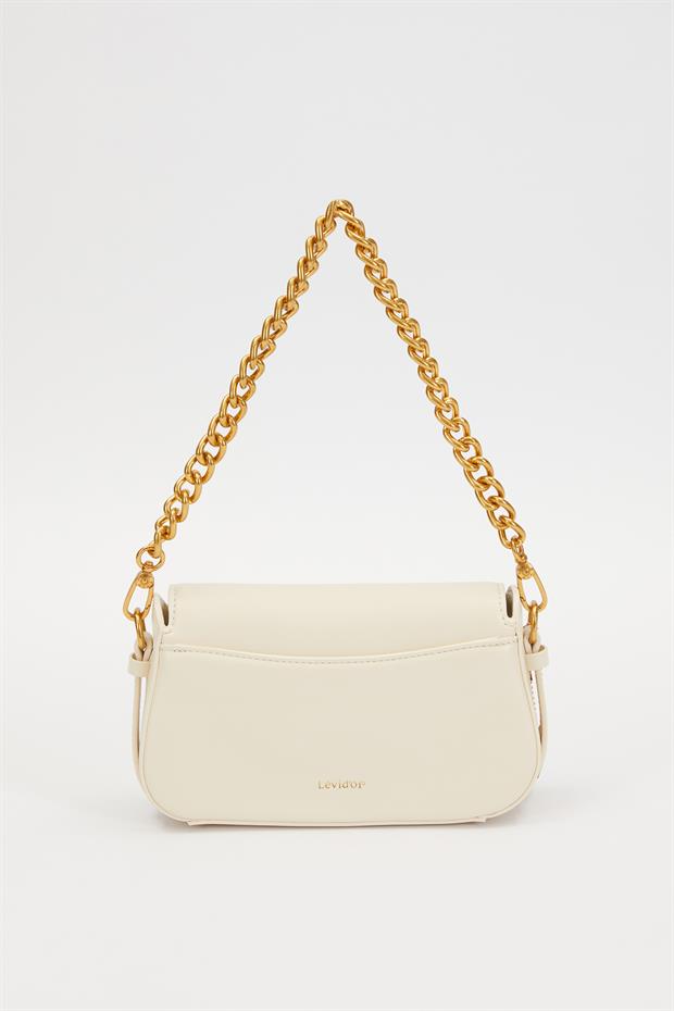 Krem Çevirme Kilit Omuz Çantası