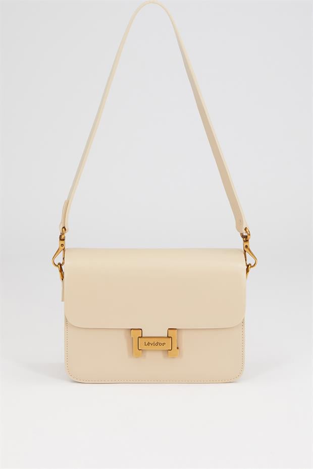 Krem Omuz Çantası