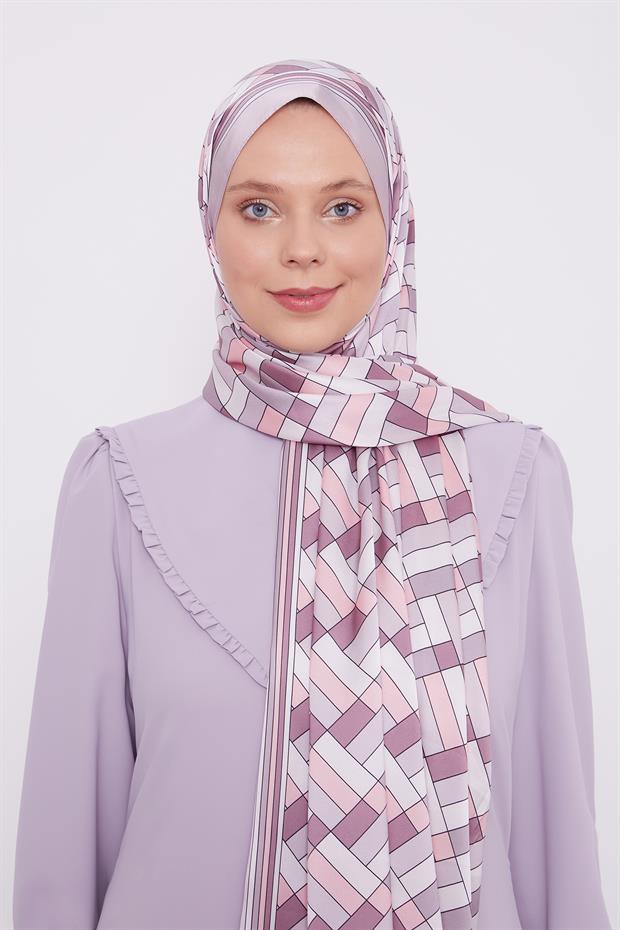 Leylak Küp Desen Angel Şal