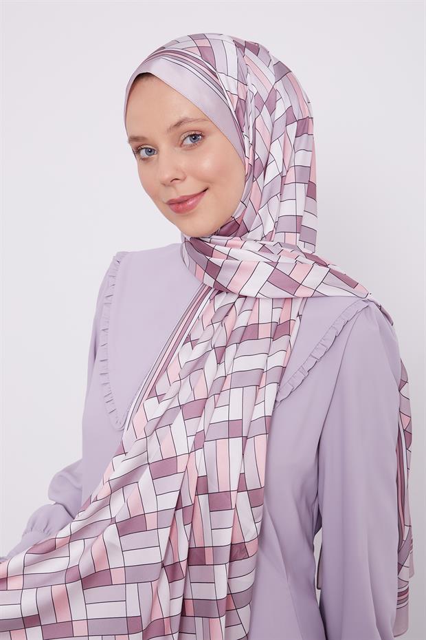 Leylak Küp Desen Angel Şal