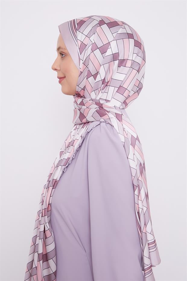 Leylak Küp Desen Angel Şal