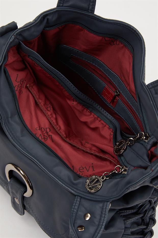 Mavi Düğüm Detaylı Omuz Çantası