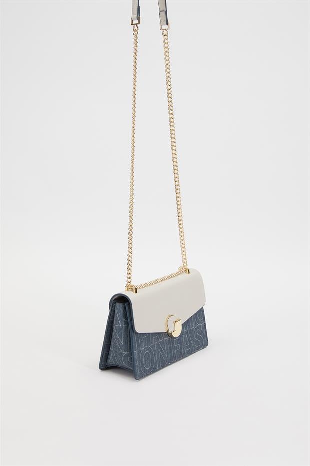 Mavi Gold Toka Detaylı Omuz Çantası