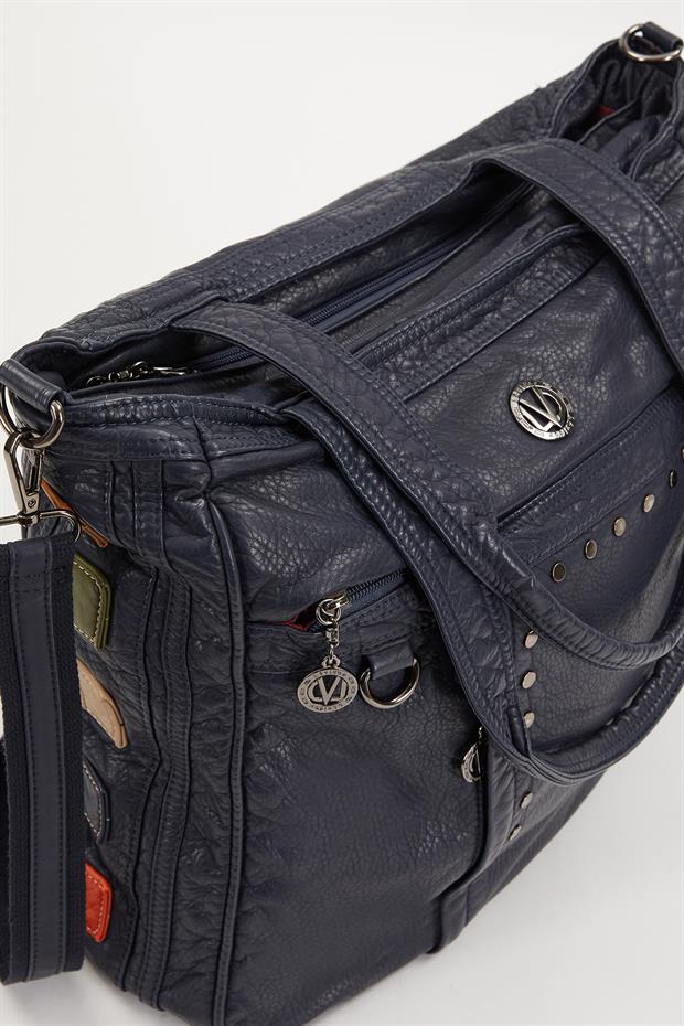 Mavi Renk Detaylı Omuz Çantası