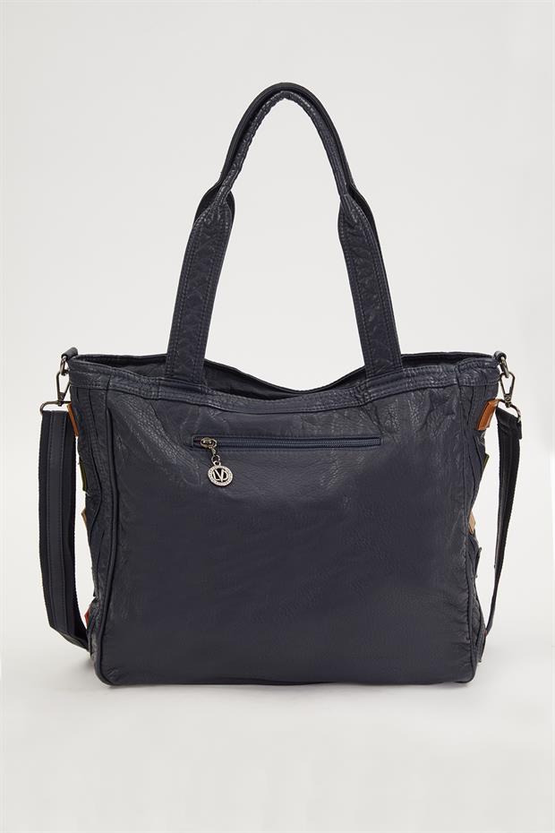 Mavi Renk Detaylı Omuz Çantası