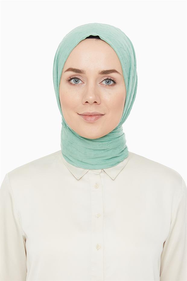 Mint Yeşili Bambu Kraş Şal
