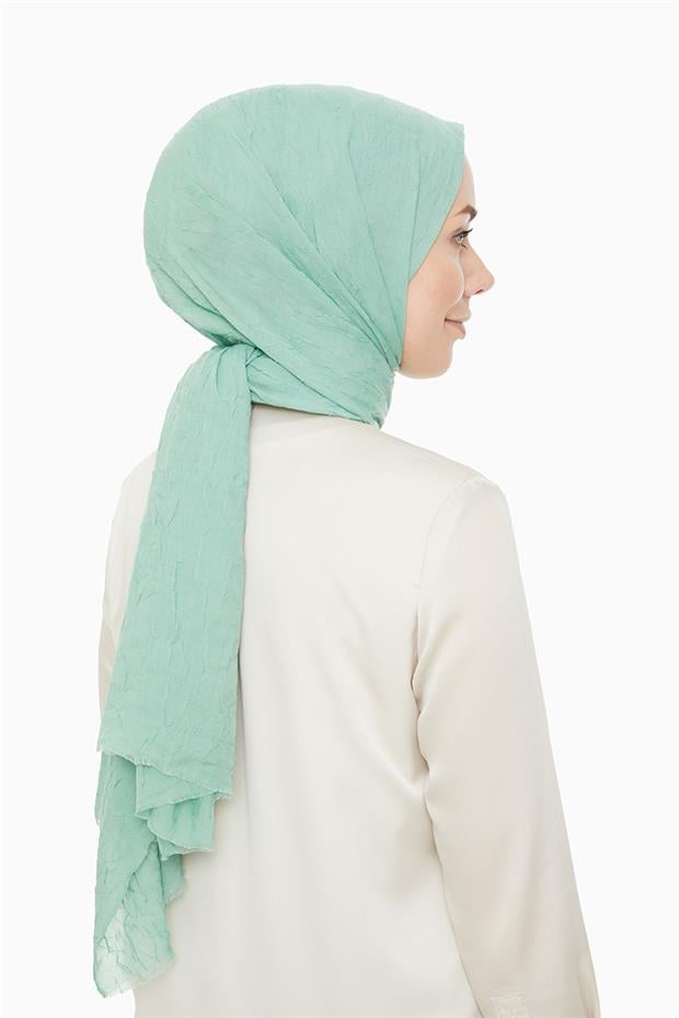 Mint Yeşili Bambu Kraş Şal