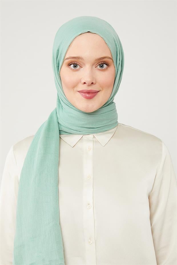 Mint Yeşili Düz Hawai Şal