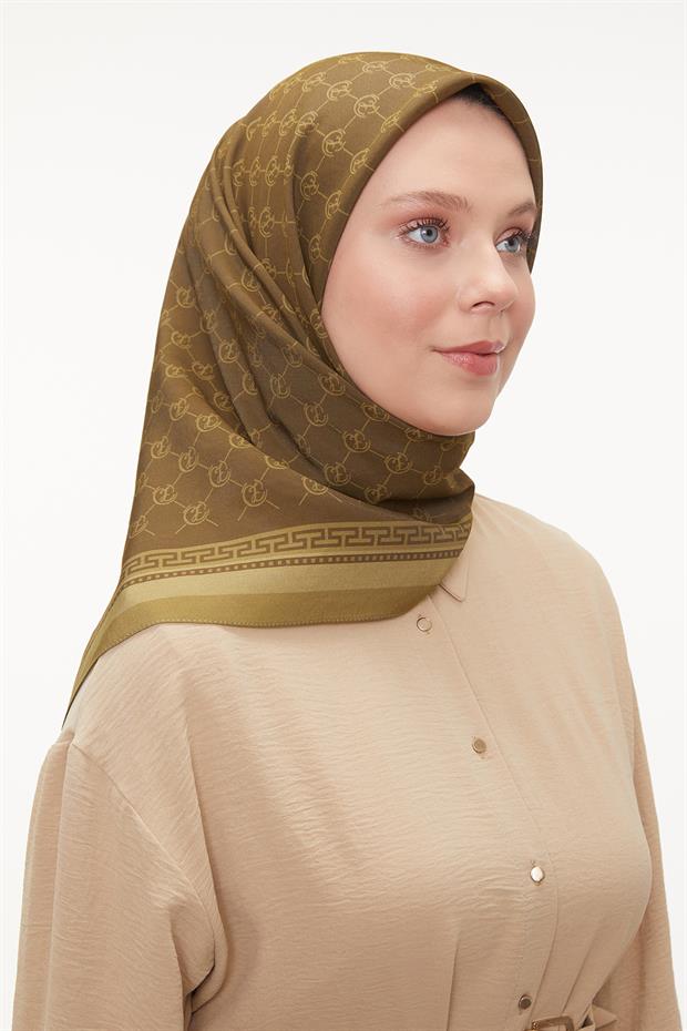 Mint Yeşili L Desen Aura Eşarp