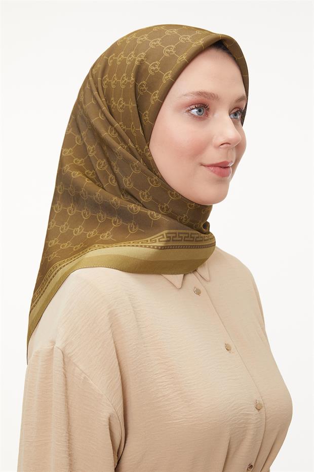 Mint Yeşili L Desen Aura Eşarp