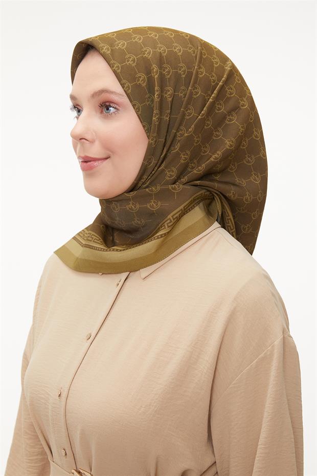 Mint Yeşili L Desen Aura Eşarp