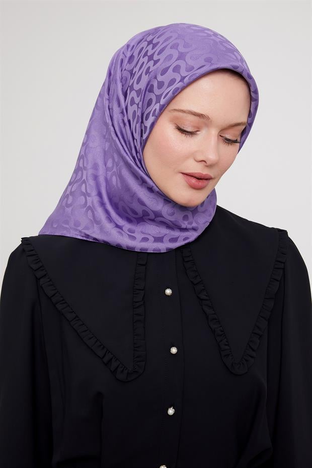 Mor S Desen Krstal Jakar Eşarp