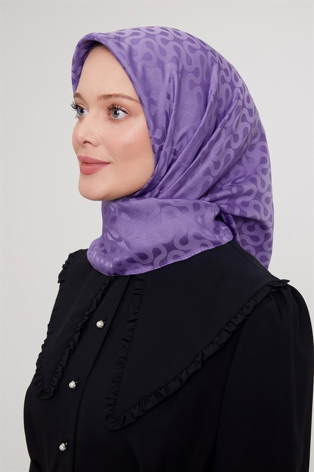 Mor S Desen Krstal Jakar Eşarp