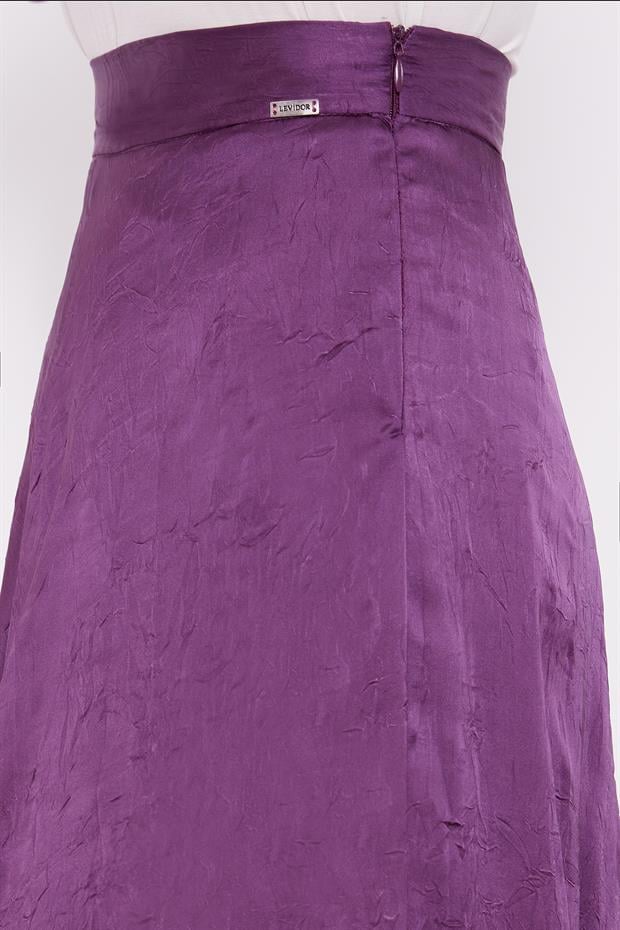 Mürdüm Kraş Saten Etek