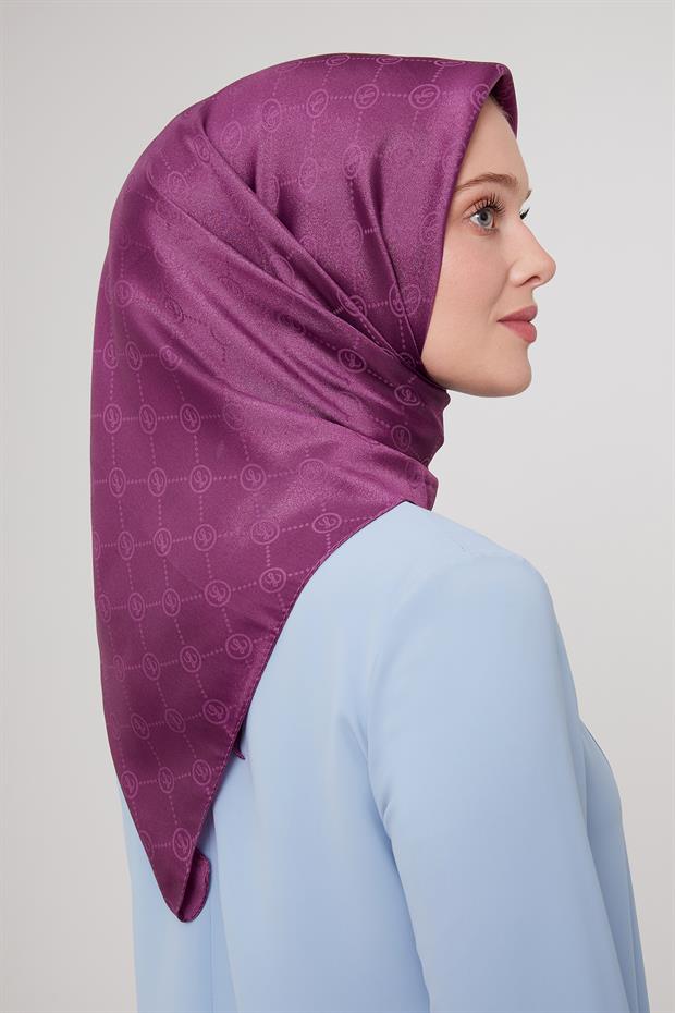 Mürdüm L Baskılı Kristal Jakarlı Eşarp