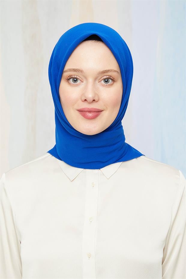 Parlament Mavisi Pamuk Cazz Kare Eşarp