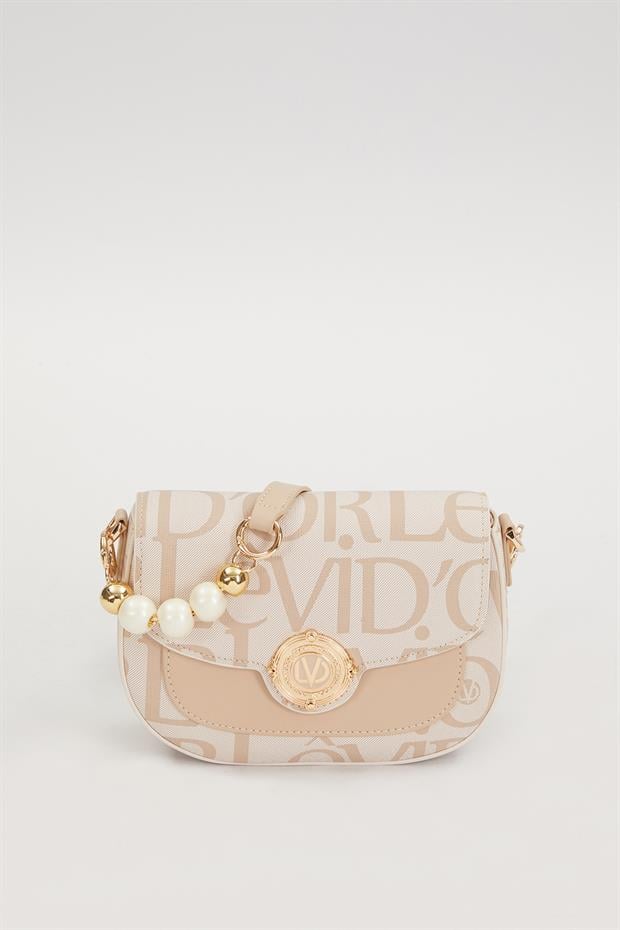 Pembe Kumaş Dokulu Omuz Çantası