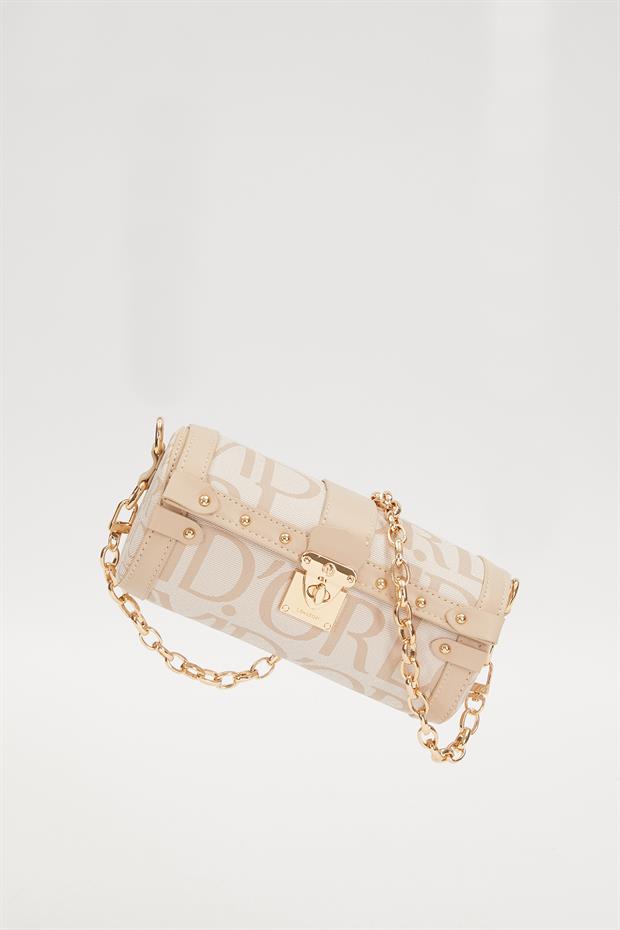 Pembe Silindir Şekilli Omuz Çantası