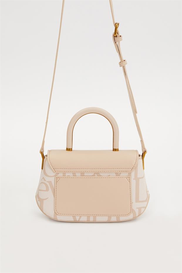 Pembe Yazı Baskılı El Çantası