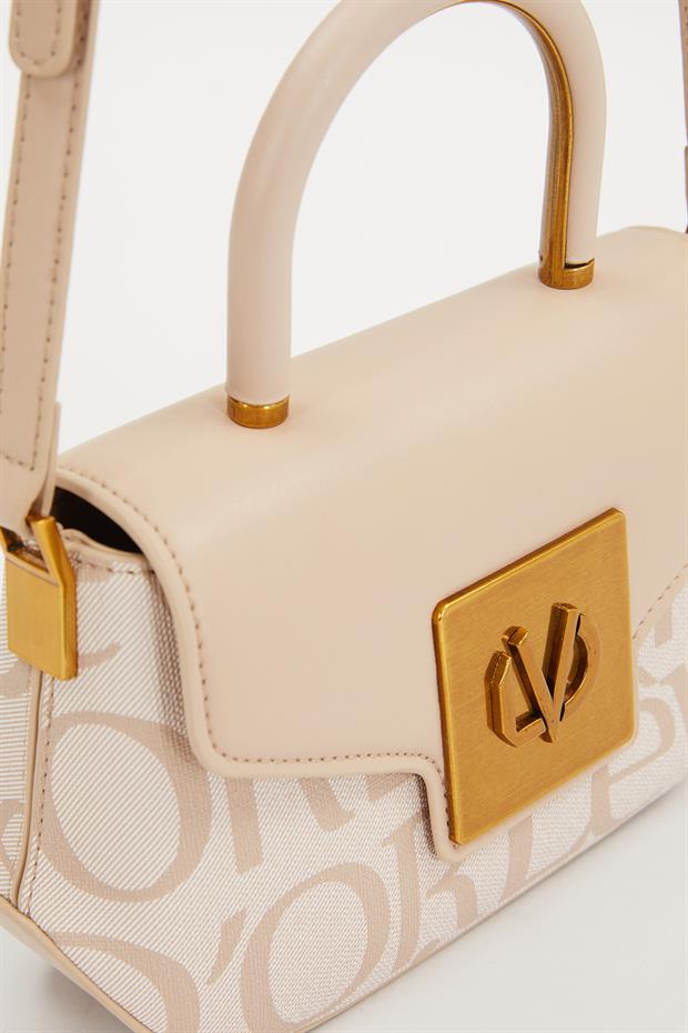 Pembe Yazı Baskılı El Çantası