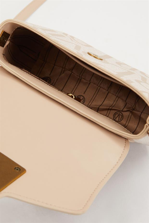 Pembe Yazı Baskılı El Çantası