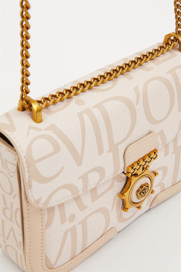 Pembe Zincir Askılı Omuz Çantası