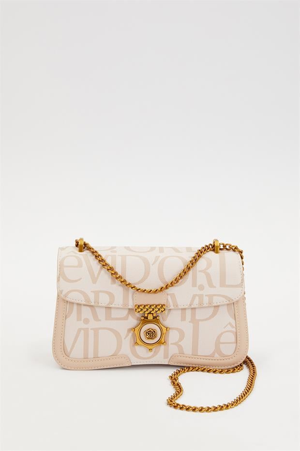 Pembe Zincir Askılı Omuz Çantası