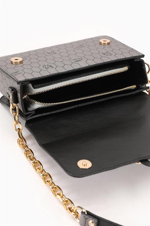 Platin Kemer Detay Omuz Çantası