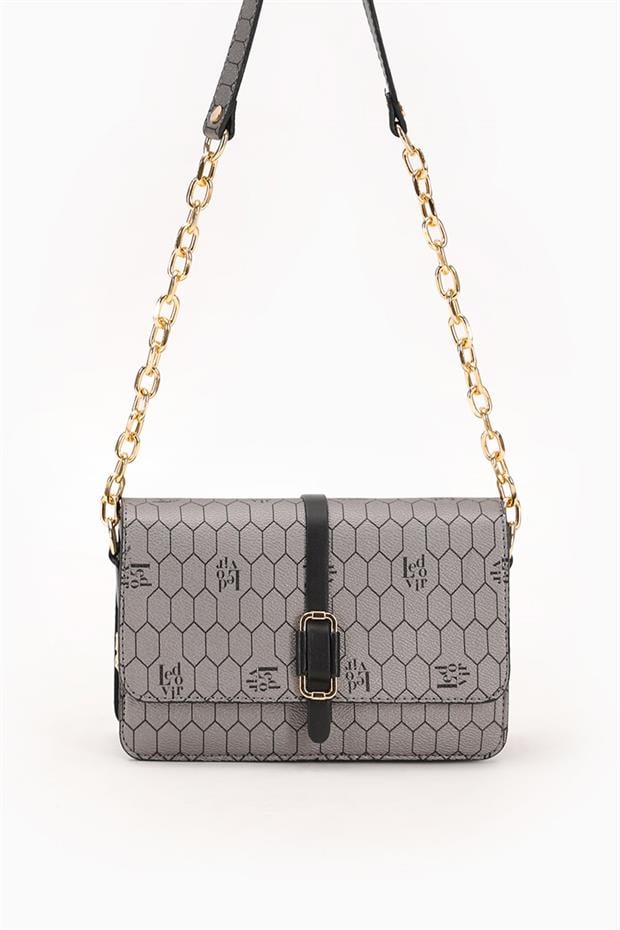 Platin Kemer Detay Omuz Çantası