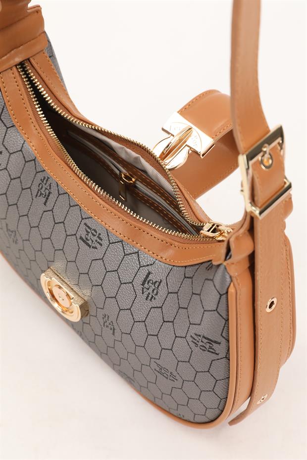 Platin Petek Desen El Çantası