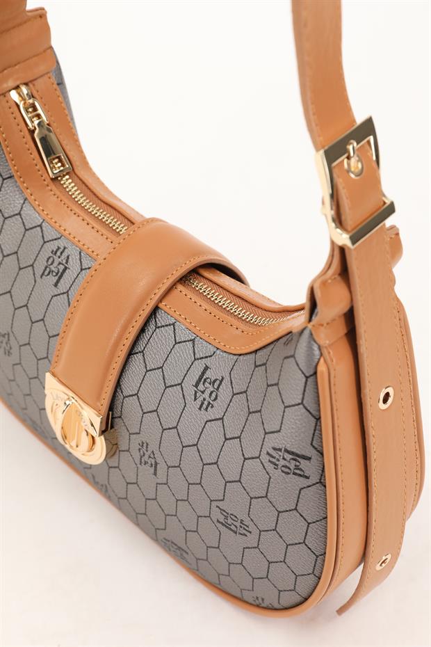 Platin Petek Desen El Çantası