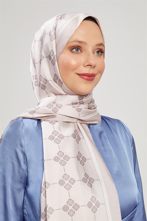 Pudra Geometrik Desen Angel Şal