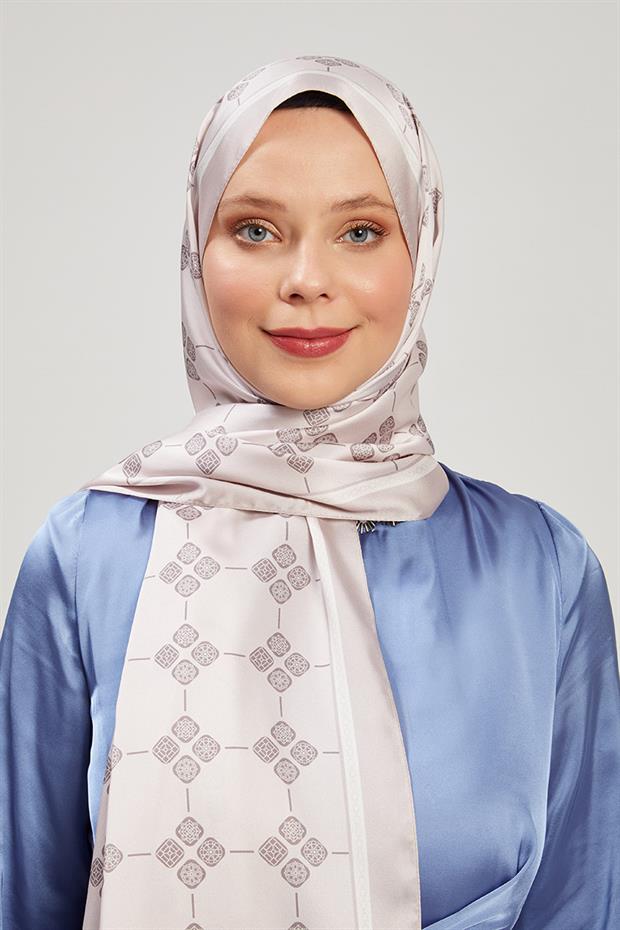 Pudra Geometrik Desen Angel Şal