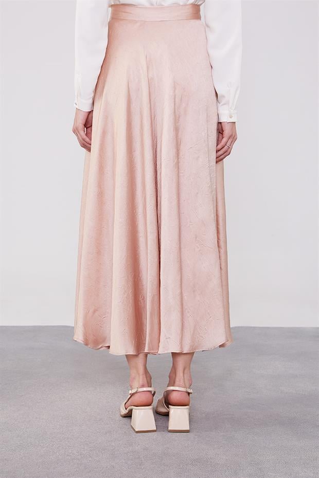 Pudra Kraş Saten Etek