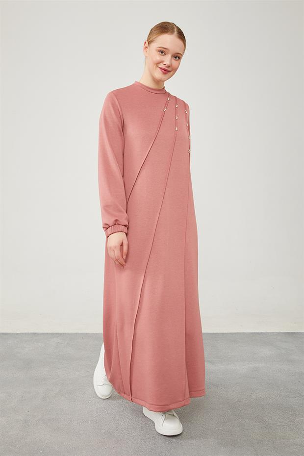 Pudra Taş Detaylı Spor Elbise