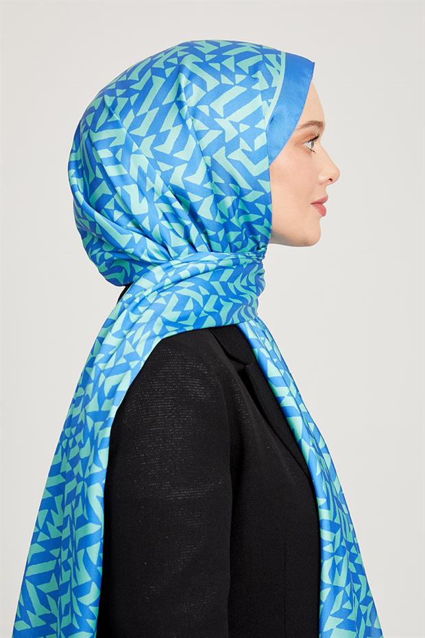 Saks Asimetrik Baskılı Angel Şal