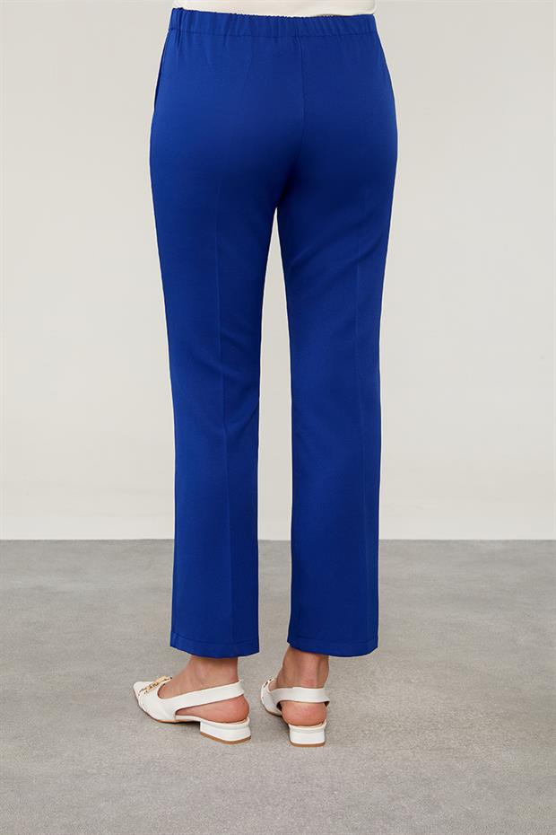 Saks Beli Lastikli Cep Detaylı Pantolon