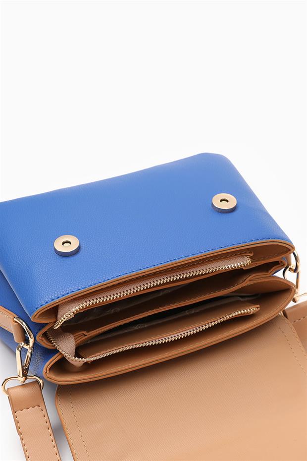 Saks Dikdörtgen Çok Gözlü El Çantası