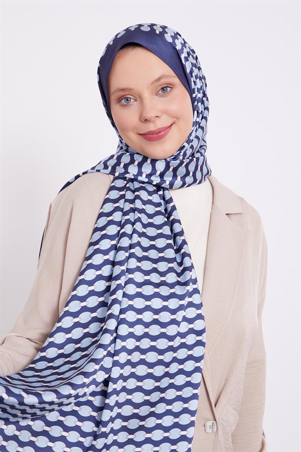 Saks Elips Desen Angel Şal